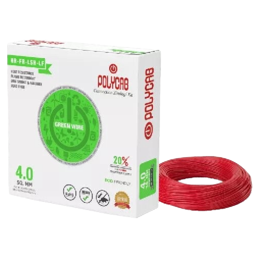 Polycab 4 sqmm, 90 meters (Single Core) / AC Cable