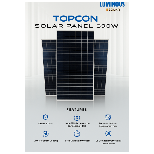 PV Module Luminous Solar Panel 590w