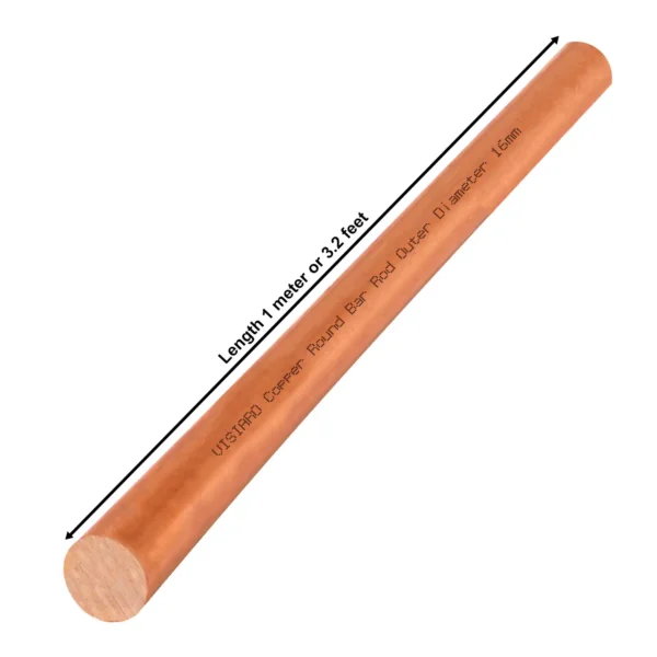 LIGHTENING ARRESTOR SOLID PURE COPPER 16MM, 1 MTR