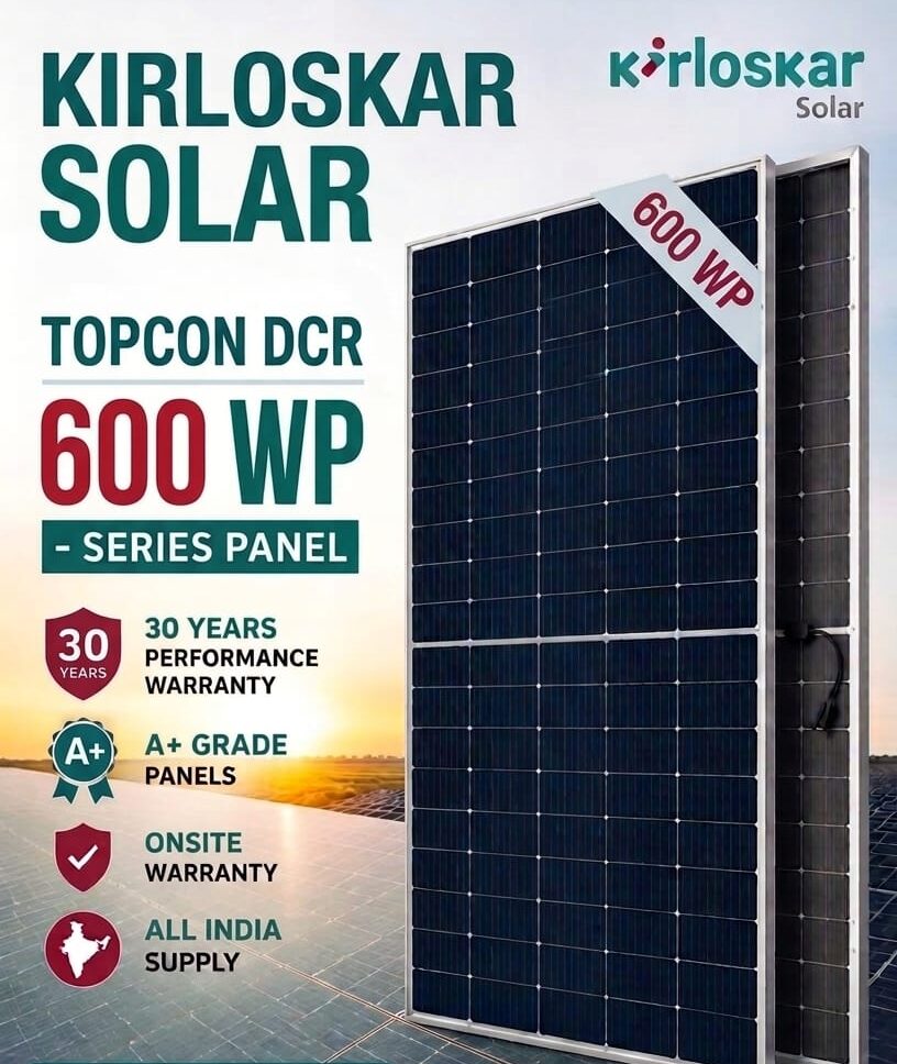 Kirloskar DCR Solar Panel 600WP - Image 2
